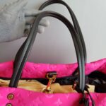 LV Scuba Bag Pink/Black Monogram Embossed Neoprene /Leather and Gold Hardware #SOUR-2 - Image 24