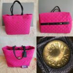 LV Scuba Bag Pink/Black Monogram Embossed Neoprene /Leather and Gold Hardware #SOUR-2 - Image 2