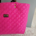 LV Scuba Bag Pink/Black Monogram Embossed Neoprene /Leather and Gold Hardware #SOUR-2 - Image 5