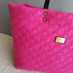 LV Scuba Bag Pink/Black Monogram Embossed Neoprene /Leather and Gold Hardware #SOUR-2 - Image 4