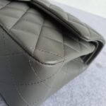Chanel Medium Double Flap Grey Lambskin with Gold Hardware #OKTU-1 - Image 11