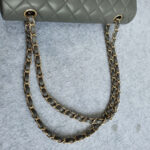 Chanel Medium Double Flap Grey Lambskin with Gold Hardware #OKTU-1 - Image 23