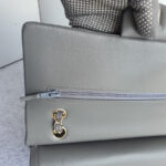 Chanel Medium Double Flap Grey Lambskin with Gold Hardware #OKTU-1 - Image 14