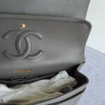 Chanel Medium Double Flap Grey Lambskin with Gold Hardware #OKTU-1 - Image 19