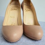 Christian Louboutin SZ38.5 Pumps Nude Leather Shoes #OKUO-11 - Image 3