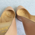 Christian Louboutin SZ38.5 Pumps Nude Leather Shoes #OKUO-11 - Image 6