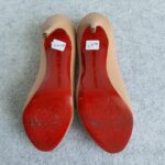 Christian Louboutin SZ38.5 Pumps Nude Leather Shoes #OKUO-11 - Image 9