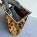 Dior Vintage Tote Brown/Black Snake Skin with Silver Hardware #GLRUY-3 - Image 7