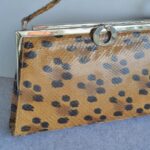 Dior Vintage Tote Brown/Black Snake Skin with Silver Hardware #GLRUY-3 - Image 3