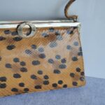 Dior Vintage Tote Brown/Black Snake Skin with Silver Hardware #GLRUY-3 - Image 4