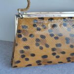 Dior Vintage Tote Brown/Black Snake Skin with Silver Hardware #GLRUY-3 - Image 5