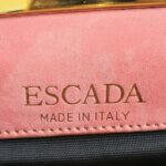 Escada Vintage Bag Pink Suede Leather with Gold Hardware #GLRUE-4 - Image 14