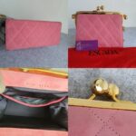 Escada Vintage Bag Pink Suede Leather with Gold Hardware #GLRUE-4 - Image 2