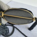 Gucci Vintage Small Bag Black Velvet with Gold Hardware #GLRUO-4 - Image 13