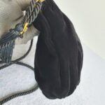 Gucci Vintage Small Bag Black Velvet with Gold Hardware #GLRUO-4 - Image 7