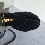 Gucci Vintage Small Bag Black Velvet with Gold Hardware #GLRUO-4 - Image 8