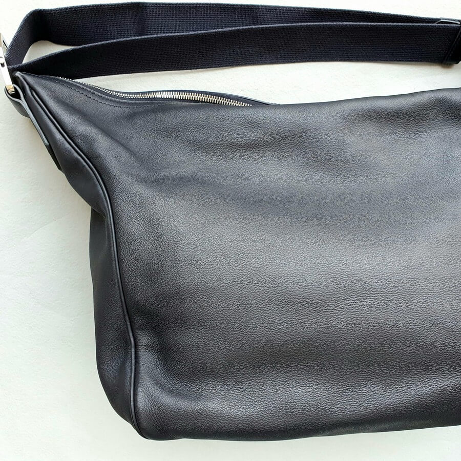 Hermes Cityslide Hobo Bag Black Calf Leather with Palladium Plated