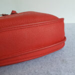 Hermes Evelyne III 29cm Red Clemence Leather with Palladium Plated Hardware #OKYE-2 - Image 11