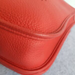 Hermes Evelyne III 29cm Red Clemence Leather with Palladium Plated Hardware #OKYE-2 - Image 12