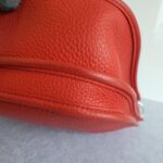 Hermes Evelyne III 29cm Red Clemence Leather with Palladium Plated Hardware #OKYE-2 - Image 13