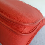 Hermes Evelyne III 29cm Red Clemence Leather with Palladium Plated Hardware #OKYE-2 - Image 14