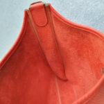 Hermes Evelyne III 29cm Red Clemence Leather with Palladium Plated Hardware #OKYE-2 - Image 22