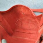 Hermes Evelyne III 29cm Red Clemence Leather with Palladium Plated Hardware #OKYE-2 - Image 25