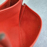Hermes Evelyne III 29cm Red Clemence Leather with Palladium Plated Hardware #OKYE-2 - Image 20