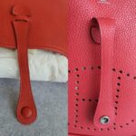 Hermes Evelyne III 29cm Red Clemence Leather with Palladium Plated Hardware #OKYE-2 - Image 19