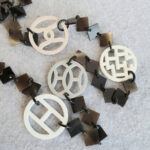 Hermes Deva Necklace Black/White Buffalo Horn/Lacquered Wood #OKEO-1 - Image 3