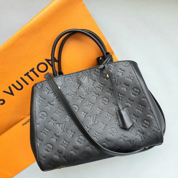 LV Montaigne MM Black Empreinte Leather with Gold Hardware #OKYO-1