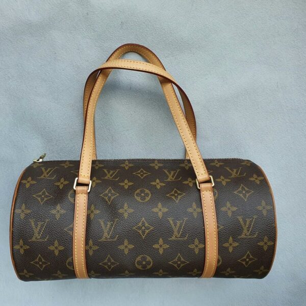 LV Papillon Brown Monogram Canvas with Leather and Gold Hardware #OKTR-3