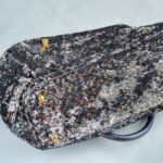 Miu Miu Tote Black/ Silver Sequins with Leather and Gold Hardware #OKYR-5 - Image 9