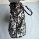 Miu Miu Tote Black/ Silver Sequins with Leather and Gold Hardware #OKYR-5 - Image 7
