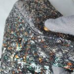 Miu Miu Tote Black/ Silver Sequins with Leather and Gold Hardware #OKYR-5 - Image 13