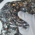 Miu Miu Tote Black/ Silver Sequins with Leather and Gold Hardware #OKYR-5 - Image 11