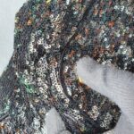 Miu Miu Tote Black/ Silver Sequins with Leather and Gold Hardware #OKYR-5 - Image 12