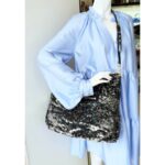 Miu Miu Tote Black/ Silver Sequins with Leather and Gold Hardware #OKYR-5 - Image 30