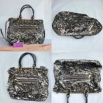 Miu Miu Tote Black/ Silver Sequins with Leather and Gold Hardware #OKYR-5 - Image 2