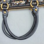 Miu Miu Tote Black/ Silver Sequins with Leather and Gold Hardware #OKYR-5 - Image 17