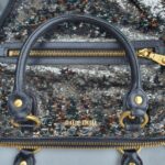 Miu Miu Tote Black/ Silver Sequins with Leather and Gold Hardware #OKYR-5 - Image 16