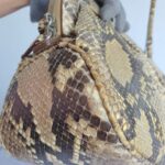 Prada Tote Brown Snake Skin with Silver Hardware #GLRCU-2 - Image 16