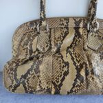 Prada Tote Brown Snake Skin with Silver Hardware #GLRCU-2 - Image 5