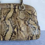 Prada Tote Brown Snake Skin with Silver Hardware #GLRCU-2 - Image 6