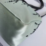 Prada Vintage Small Blue Tote Satin Beads Details and Silver Hardware #GLRUO-2 - Image 14