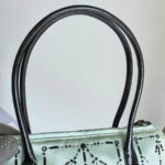 Prada Vintage Small Blue Tote Satin Beads Details and Silver Hardware #GLRUO-2 - Image 16