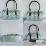 Prada Vintage Small Blue Tote Satin Beads Details and Silver Hardware #GLRUO-2 - Image 2