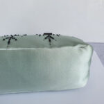 Prada Vintage Small Blue Tote Satin Beads Details and Silver Hardware #GLRUO-2 - Image 11