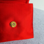 S Ferragamo Vintage Tote Red Satin with Gold Hardware #GLRUO-5 - Image 19