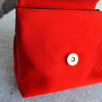 S Ferragamo Vintage Tote Red Satin with Gold Hardware #GLRUO-5 - Image 18